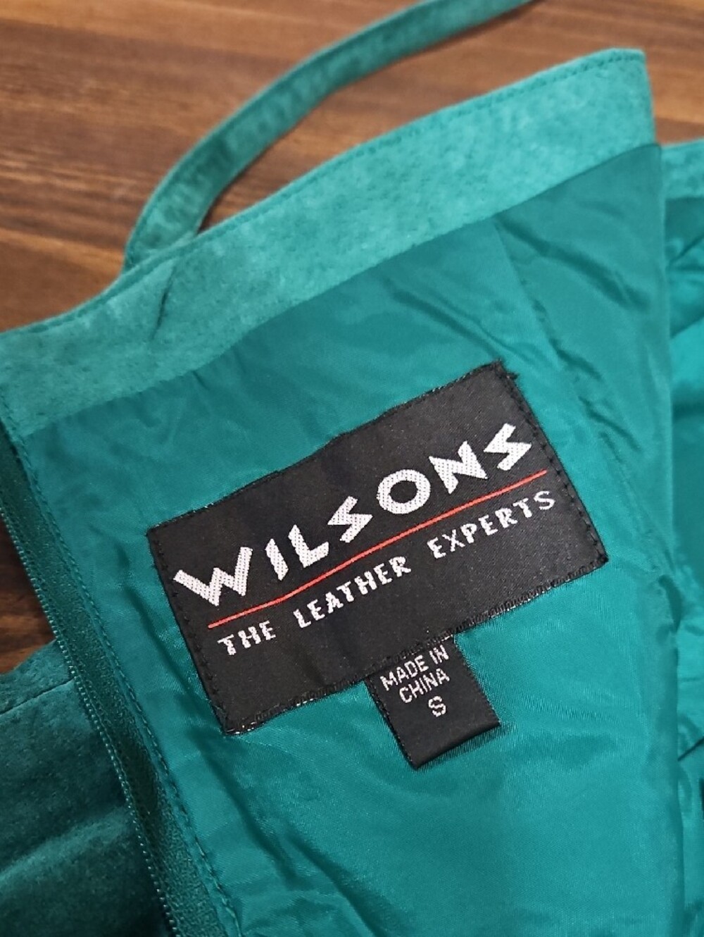 Vintage Wilsons Leather Teal Green Suede Asymmetrical Mini Dress - Picture 12 of 12